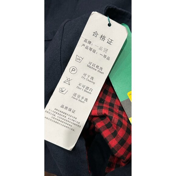 YIPINXIAN Chinese-Inspired Traditional Knot Buttons Plaid Lined Dress Size XL NW - Picture 6 of 9